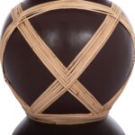 ΔΙΑΚΟΣΜΗΤΙΚΟ ΒΑΖΟ ΔΑΠΕΔΟΥ MAYNARD HM4672.07L TERRACOTTA ΣΟΚΟΛΑΤΙ-RATTAN Φ32x62.5Υεκ - Image 6