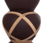 ΔΙΑΚΟΣΜΗΤΙΚΟ ΒΑΖΟ ΔΑΠΕΔΟΥ MAYNARD HM4672.07S TERRACOTTA ΣΟΚΟΛΑΤΙ-RATTAN Φ27.5x50Υεκ - Image 6