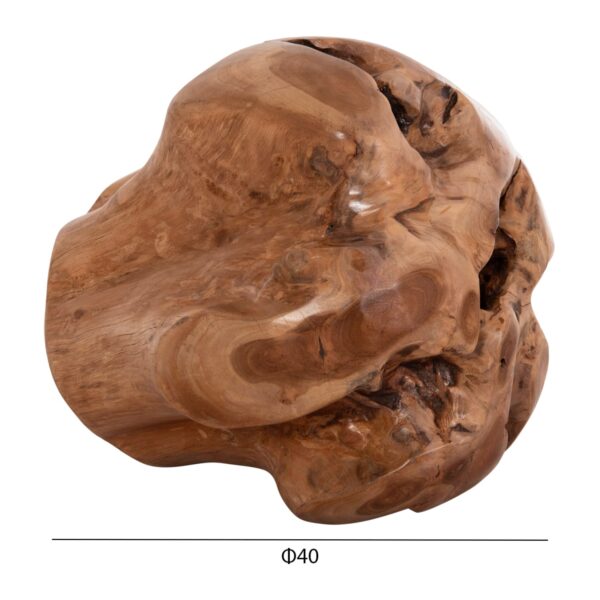 ΔΙΑΚΟΣΜΗΤΙΚΟ ΔΑΠΕΔΟΥ CLEMOR (M) HM18301 ΑΚΑΝΟΝΙΣΤΗ ΣΦΑΙΡΑ-ΞΥΛΟ ΤΕΑΚ--ΦΥΣΙΚΟ Φ40εκ. - Image 2