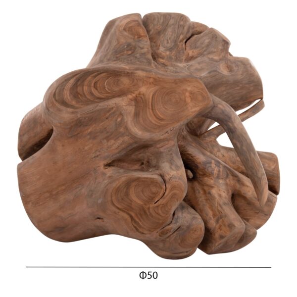 ΔΙΑΚΟΣΜΗΤΙΚΟ ΔΑΠΕΔΟΥ CLEMOR (L) HM18302 ΑΚΑΝΟΝΙΣΤΗ ΣΦΑΙΡΑ-ΞΥΛΟ ΤΕΑΚ--ΦΥΣΙΚΟ Φ50εκ. - Image 2