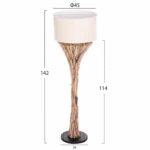 ΔΙΑΚΟΣΜΗΤΙΚΟ ΦΩΤΙΣΤΙΚΟ ΔΑΠΕΔΟΥ ALTAR HM4433 DRIFTWOOD--ΛΕΥΚΟ PVC Φ45x142Υεκ. - Image 2