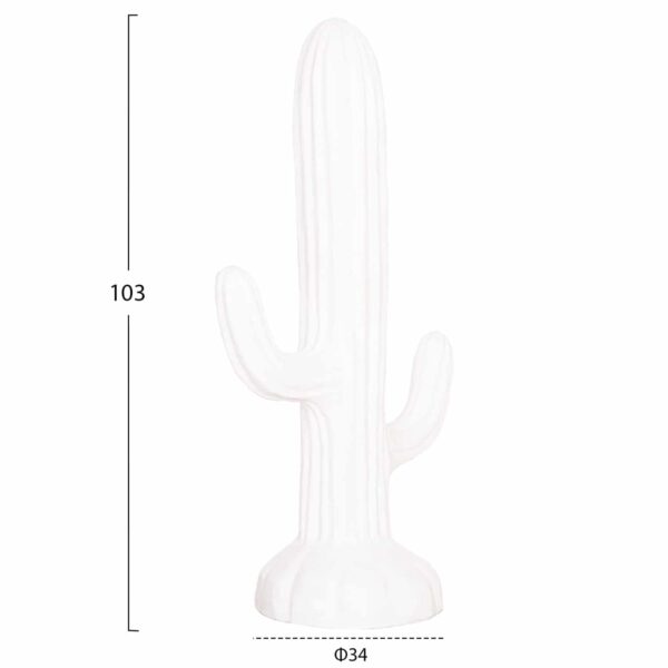 ΔΙΑΚΟΣΜΗΤΙΚΟΣ ΚΑΚΤΟΣ ΔΑΠΕΔΟΥ CACTUS HM4386.02M ΓΥΨΟΣ ΣΕ ΛΕΥΚΟ 54x34x103Υεκ. - Image 2