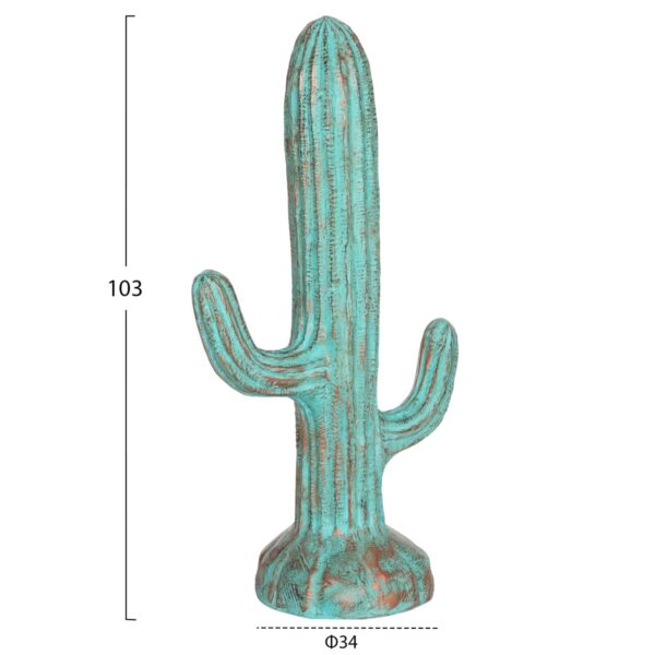 ΔΙΑΚΟΣΜΗΤΙΚΟΣ ΚΑΚΤΟΣ ΔΑΠΕΔΟΥ CACTUS HM4386.03M ΓΥΨΟΣ ΣΕ ΤΙΡΚΟΥΑΖ 54x34x103Υεκ. - Image 2
