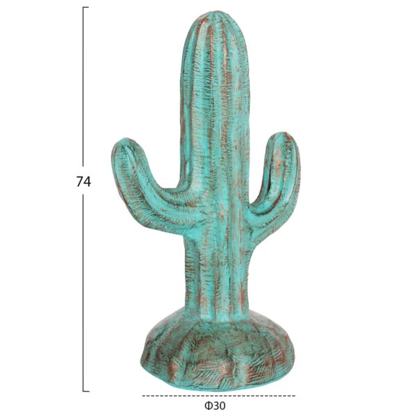 ΔΙΑΚΟΣΜΗΤΙΚΟΣ ΚΑΚΤΟΣ ΔΑΠΕΔΟΥ CACTUS HM4386.03S ΓΥΨΟΣ ΣΕ ΤΙΡΚΟΥΑΖ 42x30x74Υεκ. - Image 2