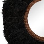 ΔΙΑΚΟΣΜΗΤΙΚΟΣ ΚΑΘΡΕΠΤΗΣ ΤΟΙΧΟΥ ΣΤΡΟΓΓΥΛΟΣ BRENNO HM4713 ΙΝΕΣ ΜΠΑΝΑΝΑΣ ΜΑΥΡΟ Φ80εκ - Image 6