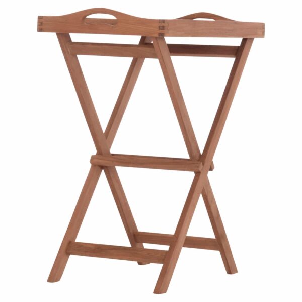 ΔΙΣΚΟΣ ΣΕΡΒΙΡΙΣΜΑΤΟΣ ΣΕ ΠΤΥΣΣΟΜΕΝΗ ΒΑΣΗ BARNABY HM4580 ΞΥΛΟ TEAK--ΦΥΣΙΚΟ 63x40x77Υεκ - Image 4