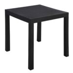 DALTON Τραπέζι Κήπου-Βεράντας Μέταλλο Βαφή Μαύρο, PP-UV Μαύρο 72x72x74cm - Image 3