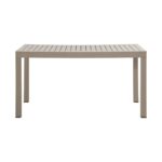 DALTON Τραπέζι Κήπου-Βεράντας Μέταλλο Βαφή Γκρι, PP-UV Γκρι 141x70x74cm - Image 3