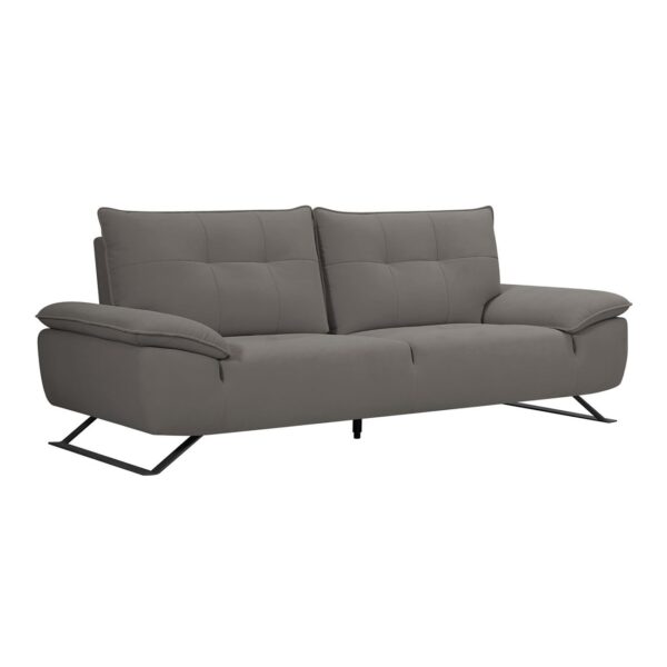 SELENA Καναπές 3-θέσιος Σαλονιού - Καθιστικού, Ύφασμα Γκρι, Μεταφερόμενη πλάτη 225x99/115x95cm - Image 2