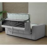 NORRIS Καναπές - Κρεβάτι 3Θέσιος, Ύφασμα Water Repellent Ανοιχτό Γκρι 209x99x70 Κρεβάτι:140x190cm - Image 3