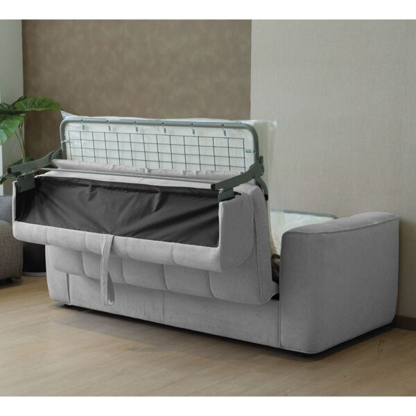 NORRIS Καναπές - Κρεβάτι 3Θέσιος, Ύφασμα Water Repellent Ανοιχτό Γκρι 209x99x70 Κρεβάτι:140x190cm - Image 3