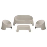 COLT Set Κήπου Καθιστικό: Τραπεζάκι + Καναπέ 2θέσιο + 2 Καρέκλες, PP-UV Γκρι Table + Sofa 2Seat + 2 Chairs - Image 2