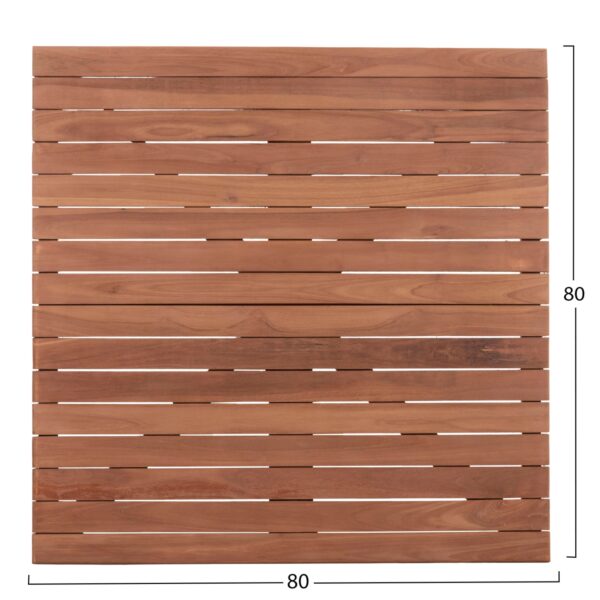 ΕΠΙΦΑΝΕΙΑ ΤΡΑΠΕΖΙΟΥ ΤΕΤΡΑΓΩΝΗ HM18137 ΞΥΛΟ TEAK--ΦΥΣΙΚΟ 80x80x4(πάχος)εκ. - Image 2