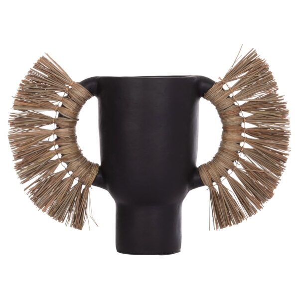 ΕΠΙΤΡΑΠΕΖΙΟ ΔΙΑΚΟΣΜΗΤΙΚΟ ΒΑΖΟ ALICA HM4668.01L ΜΑΥΡΗ ΤΕΡΑΚΟΤΑ & GRASS--64x22x38Υεκ - Image 3