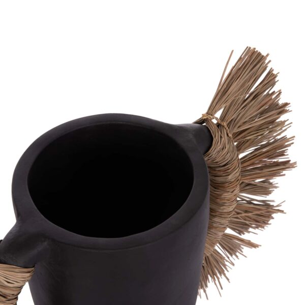 ΕΠΙΤΡΑΠΕΖΙΟ ΔΙΑΚΟΣΜΗΤΙΚΟ ΒΑΖΟ ALICA HM4668.01L ΜΑΥΡΗ ΤΕΡΑΚΟΤΑ & GRASS--64x22x38Υεκ - Image 4