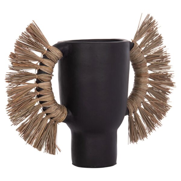 ΕΠΙΤΡΑΠΕΖΙΟ ΔΙΑΚΟΣΜΗΤΙΚΟ ΒΑΖΟ ALICA HM4668.01L ΜΑΥΡΗ ΤΕΡΑΚΟΤΑ & GRASS--64x22x38Υεκ - Image 6