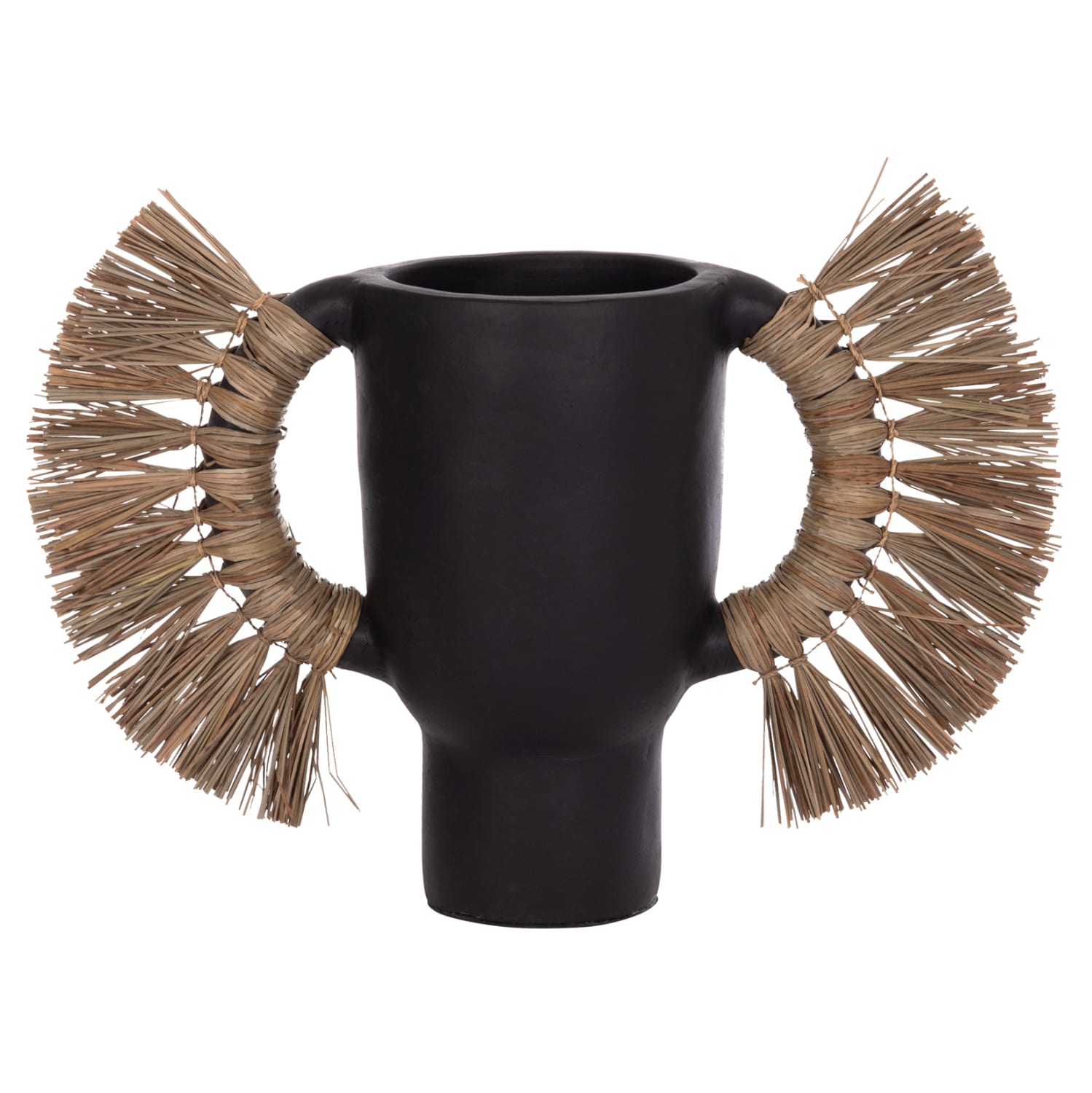 HM4668.01L ΕΠΙΤΡΑΠΕΖΙΟ ΔΙΑΚΟΣΜΗΤΙΚΟ ΒΑΖΟ ALICA HM4668.01L ΜΑΥΡΗ ΤΕΡΑΚΟΤΑ & GRASS--64x22x38Υεκ - Image 1