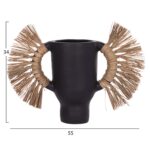 ΕΠΙΤΡΑΠΕΖΙΟ ΔΙΑΚΟΣΜΗΤΙΚΟ ΒΑΖΟ ALICA HM4668.01S ΜΑΥΡΗ ΤΕΡΑΚΟΤΑ & GRASS--55x19x34Υεκ - Image 2