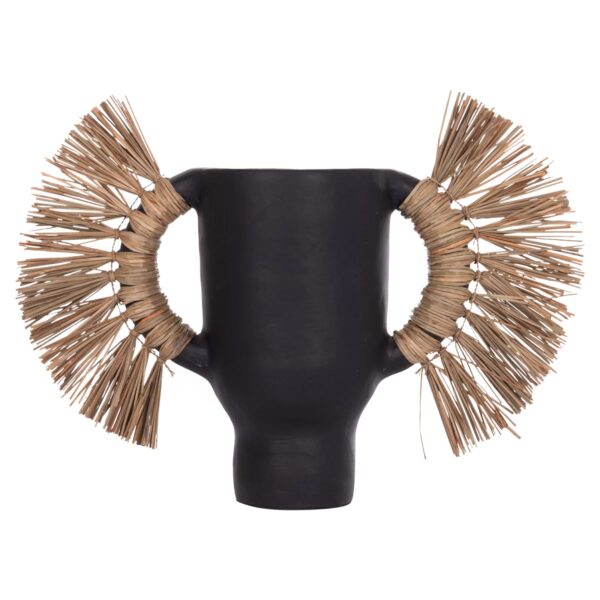 ΕΠΙΤΡΑΠΕΖΙΟ ΔΙΑΚΟΣΜΗΤΙΚΟ ΒΑΖΟ ALICA HM4668.01S ΜΑΥΡΗ ΤΕΡΑΚΟΤΑ & GRASS--55x19x34Υεκ - Image 3