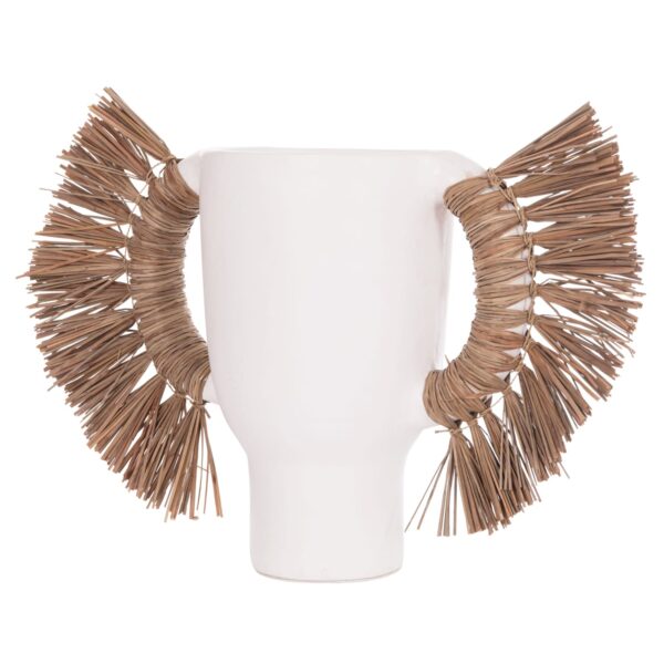 ΕΠΙΤΡΑΠΕΖΙΟ ΔΙΑΚΟΣΜΗΤΙΚΟ ΒΑΖΟ ALICA HM4668.02L ΛΕΥΚΗ ΤΕΡΑΚΟΤΑ & GRASS--64x22x38Υεκ - Image 5