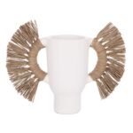 ΕΠΙΤΡΑΠΕΖΙΟ ΔΙΑΚΟΣΜΗΤΙΚΟ ΒΑΖΟ ALICA HM4668.02S ΛΕΥΚΗ ΤΕΡΑΚΟΤΑ & GRASS--55x19x34Υεκ