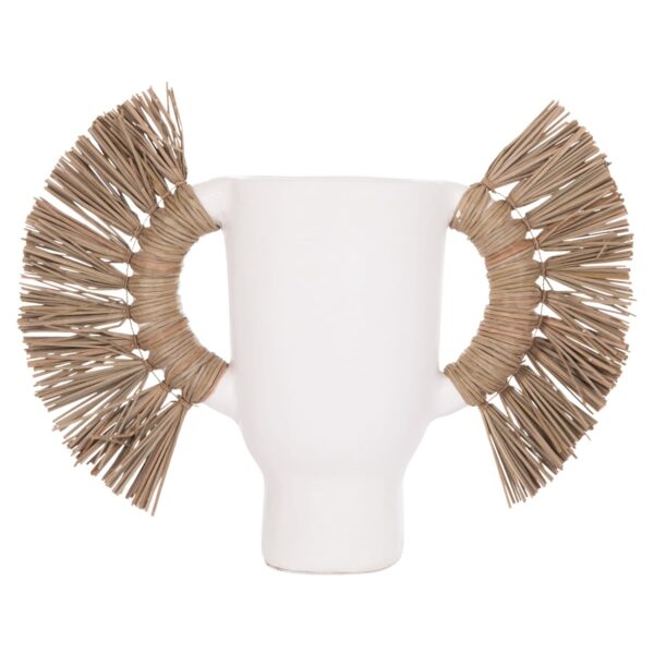 ΕΠΙΤΡΑΠΕΖΙΟ ΔΙΑΚΟΣΜΗΤΙΚΟ ΒΑΖΟ ALICA HM4668.02S ΛΕΥΚΗ ΤΕΡΑΚΟΤΑ & GRASS--55x19x34Υεκ - Image 3