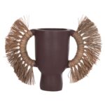 ΕΠΙΤΡΑΠΕΖΙΟ ΔΙΑΚΟΣΜΗΤΙΚΟ ΒΑΖΟ ALICA HM4668.07L ΣΟΚΟΛΑΤΙ ΤΕΡΑΚΟΤΑ & GRASS--64x22x38Υεκ