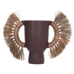 ΕΠΙΤΡΑΠΕΖΙΟ ΔΙΑΚΟΣΜΗΤΙΚΟ ΒΑΖΟ ALICA HM4668.07L ΣΟΚΟΛΑΤΙ ΤΕΡΑΚΟΤΑ & GRASS--64x22x38Υεκ - Image 3