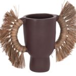 ΕΠΙΤΡΑΠΕΖΙΟ ΔΙΑΚΟΣΜΗΤΙΚΟ ΒΑΖΟ ALICA HM4668.07L ΣΟΚΟΛΑΤΙ ΤΕΡΑΚΟΤΑ & GRASS--64x22x38Υεκ - Image 4