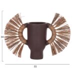 ΕΠΙΤΡΑΠΕΖΙΟ ΔΙΑΚΟΣΜΗΤΙΚΟ ΒΑΖΟ ALICA HM4668.07S ΣΟΚΟΛΑΤΙ ΤΕΡΑΚΟΤΑ & GRASS--55x19x34Υεκ - Image 2