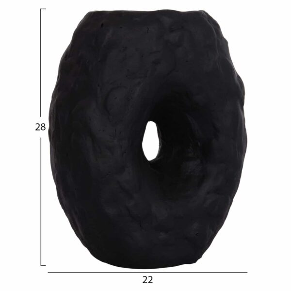 ΕΠΙΤΡΑΠΕΖΙΟ ΔΙΑΚΟΣΜΗΤΙΚΟ ΒΑΖΟ NAMENTIS HM4673.01S ΜΑΥΡΗ ΤΕΡΑΚΟΤΑ--22x13x28Υεκ - Image 2