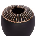 ΕΠΙΤΡΑΠΕΖΙΟ ΔΙΑΚΟΣΜΗΤΙΚΟ ΒΑΖΟ LENNOX HM4675.01L TΕΡΑΚΟΤΑ ΣΕ ΜΑΥΡΟ--Φ22x20Υεκ. - Image 4