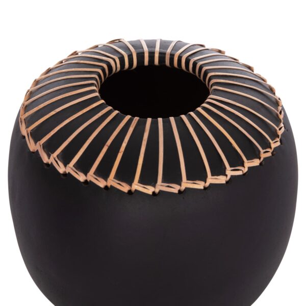 ΕΠΙΤΡΑΠΕΖΙΟ ΔΙΑΚΟΣΜΗΤΙΚΟ ΒΑΖΟ LENNOX HM4675.01L TΕΡΑΚΟΤΑ ΣΕ ΜΑΥΡΟ--Φ22x20Υεκ. - Image 4