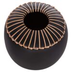 ΕΠΙΤΡΑΠΕΖΙΟ ΔΙΑΚΟΣΜΗΤΙΚΟ ΒΑΖΟ LENNOX HM4675.01L TΕΡΑΚΟΤΑ ΣΕ ΜΑΥΡΟ--Φ22x20Υεκ. - Image 5