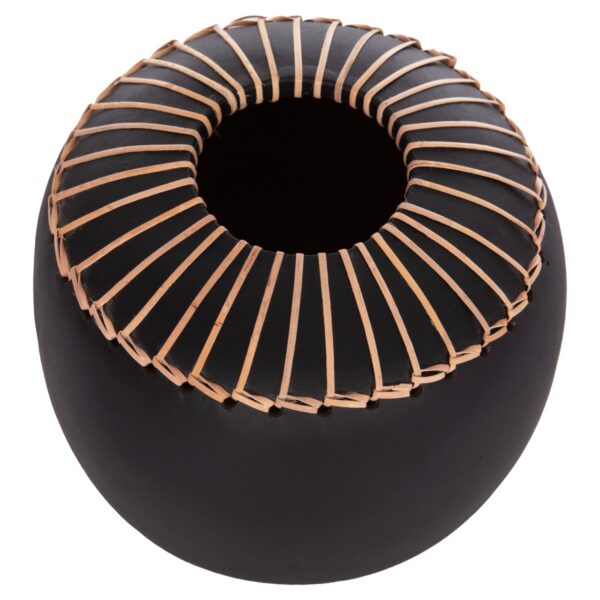 ΕΠΙΤΡΑΠΕΖΙΟ ΔΙΑΚΟΣΜΗΤΙΚΟ ΒΑΖΟ LENNOX HM4675.01L TΕΡΑΚΟΤΑ ΣΕ ΜΑΥΡΟ--Φ22x20Υεκ. - Image 5