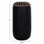 ΕΠΙΤΡΑΠΕΖΙΟ ΔΙΑΚΟΣΜΗΤΙΚΟ ΒΑΖΟ LENNOX HM4675.01S TΕΡΑΚΟΤΑ ΣΕ ΜΑΥΡΟ--Φ18x33Υεκ. - Image 2