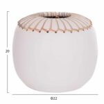 ΕΠΙΤΡΑΠΕΖΙΟ ΔΙΑΚΟΣΜΗΤΙΚΟ ΒΑΖΟ LENNOX HM4675.02L TΕΡΑΚΟΤΑ ΣΕ ΛΕΥΚΟ--Φ22x20Υεκ. - Image 2