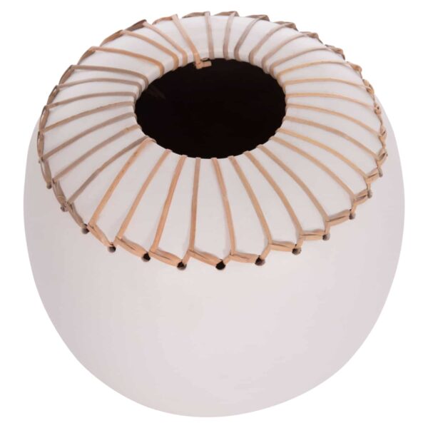 ΕΠΙΤΡΑΠΕΖΙΟ ΔΙΑΚΟΣΜΗΤΙΚΟ ΒΑΖΟ LENNOX HM4675.02L TΕΡΑΚΟΤΑ ΣΕ ΛΕΥΚΟ--Φ22x20Υεκ. - Image 4