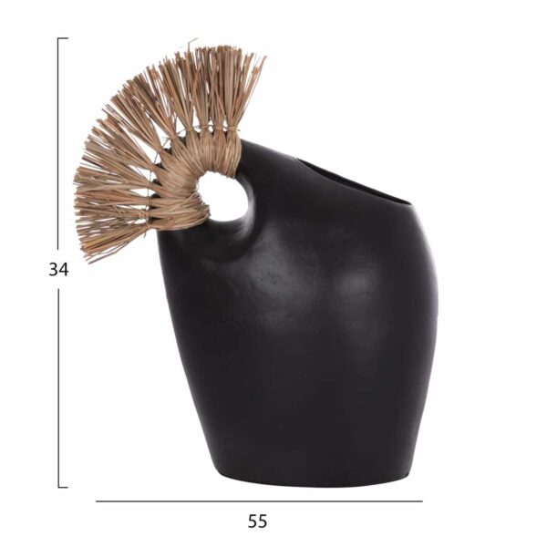 ΕΠΙΤΡΑΠΕΖΙΟ ΔΙΑΚΟΣΜΗΤΙΚΟ ALICA2 HM4671.01 ΜΑΥΡΗ ΤΕΡΑΚΟΤΑ & GRASS--44x18x50Υεκ. - Image 2