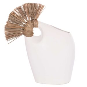 ΕΠΙΤΡΑΠΕΖΙΟ ΔΙΑΚΟΣΜΗΤΙΚΟ ALICA2 HM4671.02 ΛΕΥΚΗ ΤΕΡΑΚΟΤΑ & GRASS--44x18x50Υεκ.