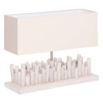 ΕΠΙΤΡΑΠΕΖΙΟ ΦΩΤΙΣΤΙΚΟ TWIGGY HM4426 DRIFTWOOD & ΚΑΠΕΛΟ ΣΕ ΛΕΥΚΟ 50,5x16,5x40Υεκ.