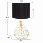 ΕΠΙΤΡΑΠΕΖΙΟ ΦΩΤΙΣΤΙΚΟ GEILO HM7416.12 ΧΡΥΣΟ ΜΕΤΑΛΛΙΚΟ--ΜΑΥΡΟ PVC ΚΑΠΕΛΟ Φ25x48,5Υεκ. - Image 2