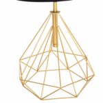 ΕΠΙΤΡΑΠΕΖΙΟ ΦΩΤΙΣΤΙΚΟ GEILO HM7416.12 ΧΡΥΣΟ ΜΕΤΑΛΛΙΚΟ--ΜΑΥΡΟ PVC ΚΑΠΕΛΟ Φ25x48,5Υεκ. - Image 3