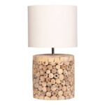 ΕΠΙΤΡΑΠΕΖΙΟ ΚΥΛΙΝΔΡΙΚΟ ΦΩΤΙΣΤΙΚΟ TWIGGY HM4427 DRIFTWOOD & ΜΠΕΖ ΚΑΠΕΛΟ Φ24.5x45Υεκ.