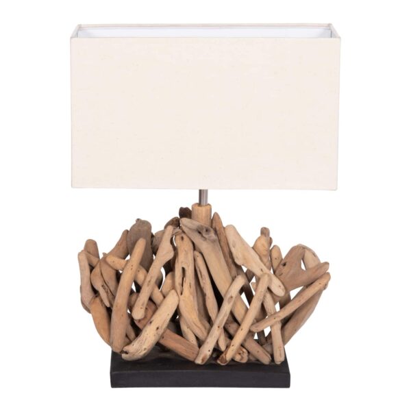 ΕΠΙΤΡΑΠΕΖΙΟ ΟΡΘΟΓΩΝΙΟ ΦΩΤΙΣΤΙΚΟ TWIGGY HM4424 DRIFTWOOD & ΛΕΥΚΟ ΚΑΠΕΛΟ 35.5x15x47Υεκ. - Image 3