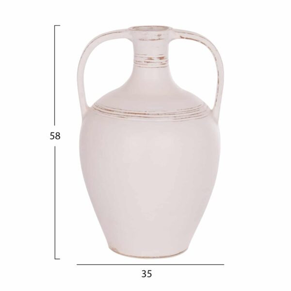 ΔΙΑΚΟΣΜΗΤΙΚΟΣ ΑΜΦΟΡΕΑΣ FEAX HM4676.02L ΛΕΥΚΗ ΤΕΡΑΚΟΤΑ--35x35x58Υεκ. - Image 2