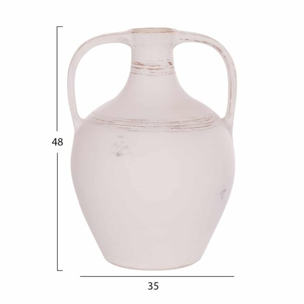 ΔΙΑΚΟΣΜΗΤΙΚΟΣ ΑΜΦΟΡΕΑΣ FEAX HM4676.02S ΛΕΥΚΗ ΤΕΡΑΚΟΤΑ--35x35x48Υεκ. - Image 2