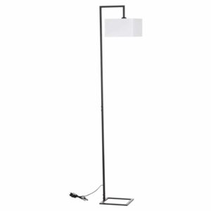 ΦΩΤΙΣΤΙΚΟ ΔΑΠΕΔΟΥ BRANS HM7532.11 ΜΕΤΑΛΛΟ ΜΑΥΡΟ--PVC ΛΕΥΚΟ ΚΑΠΕΛΟ 25x33x170Υεκ.