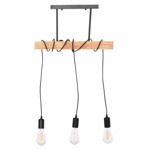 ΦΩΤΙΣΤΙΚΟ ΟΡΟΦΗΣ 3-ΦΩΤΟ VOLKS HM4658 ΜΕΤΑΛΛΟ-ΞΥΛΟ 49,5x5x134,5Υεκ. - Image 3