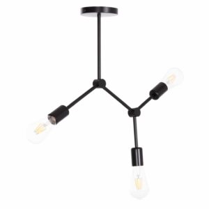 ΦΩΤΙΣΤΙΚΟ ΟΡΟΦΗΣ 3-ΦΩΤΟ LIGHTY HM7404.11 ΜΕΤΑΛΛΟ ΣΕ ΜΑΥΡΟ 52x5x48Υεκ.